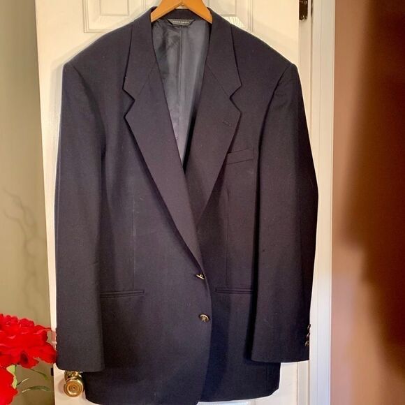 Navy Pierre Cardin Blazer 48R - Picture 1 of 4
